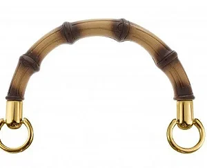 Alça Bambu com ponteira Ouro 17cm